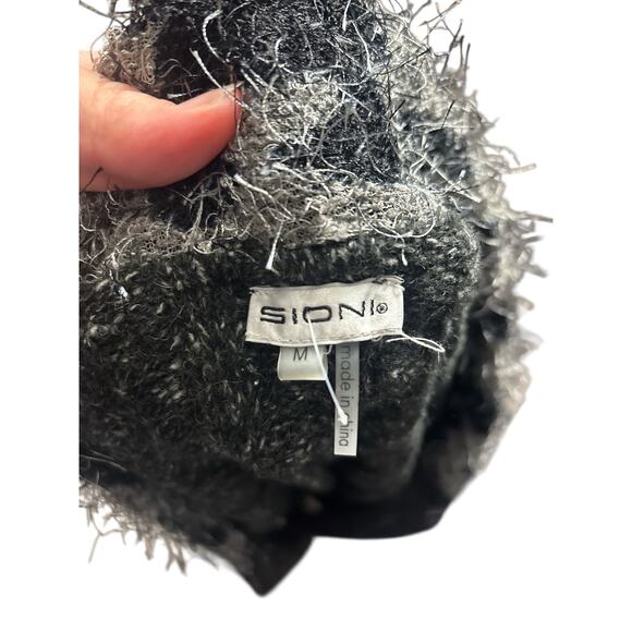 SIONI Art-to-Wear Fuzzy Knit Patchwork Cardigan
Sweater Coat M - Picture 6 of 6